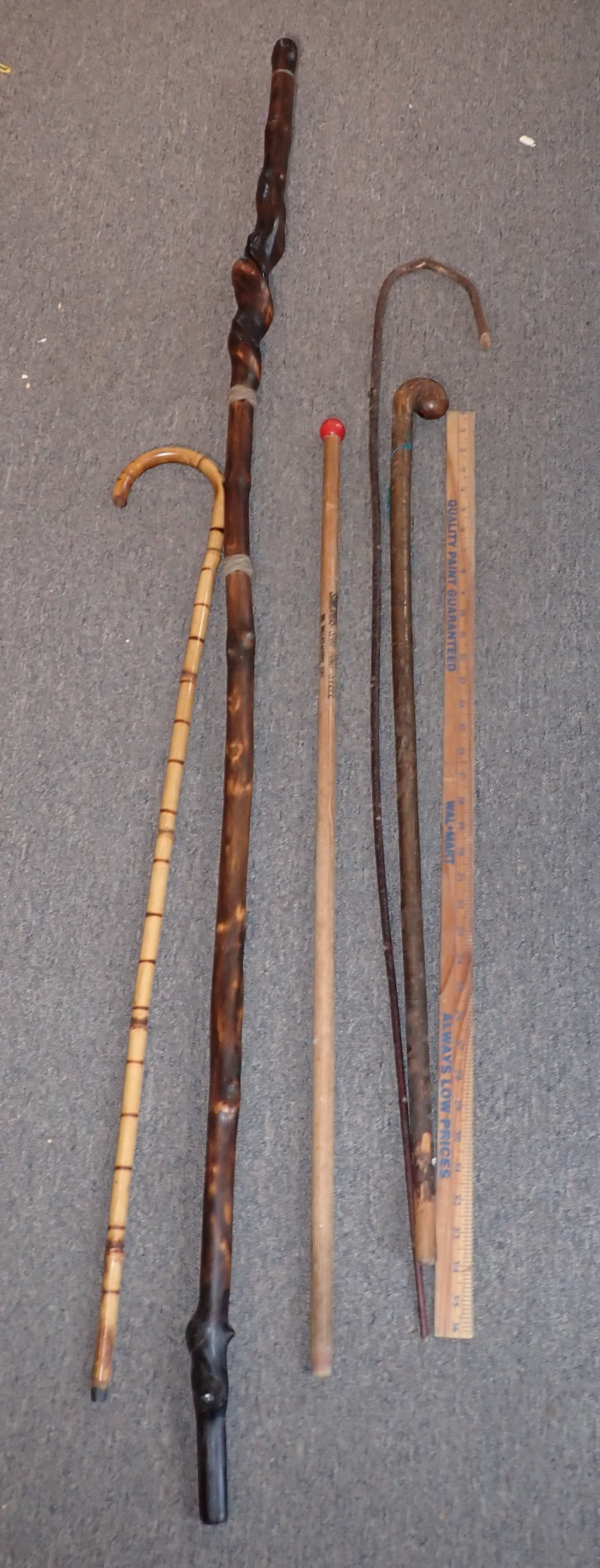 Walking Sticks Canes Yardstick: Longest is approx 62". NO SHIPPING