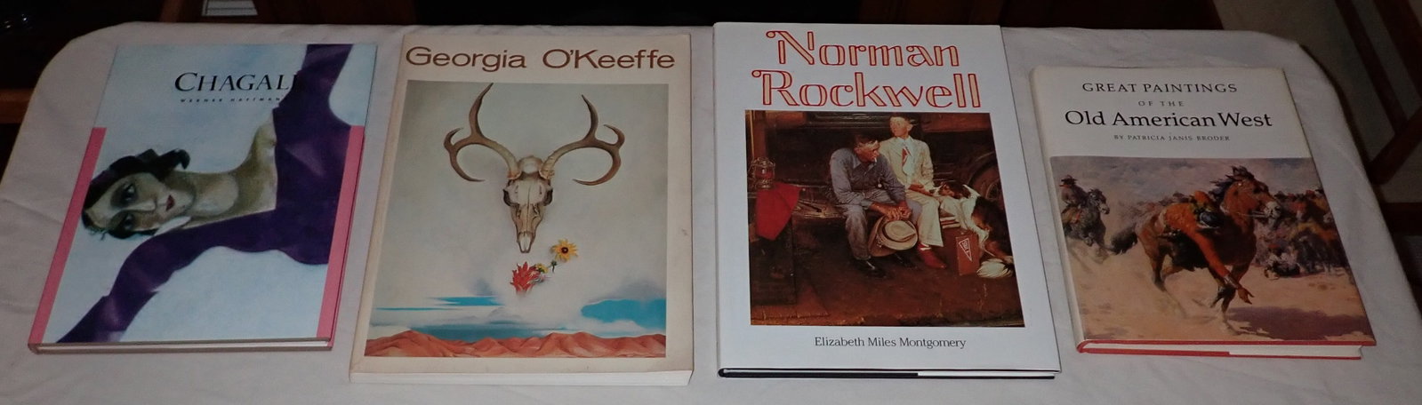 Georgia O'Keefe Norman Rockwell Chagali Books: Also included is Great Paintings of The Old American West