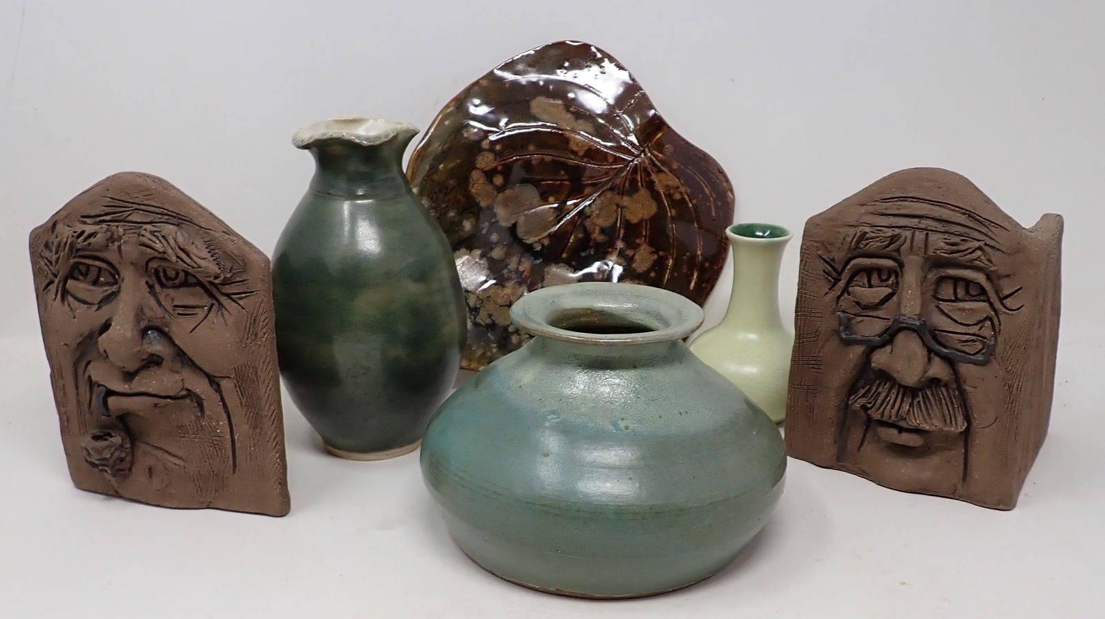 Pottery Vases Leaf Dish & Misc (1 of 4)