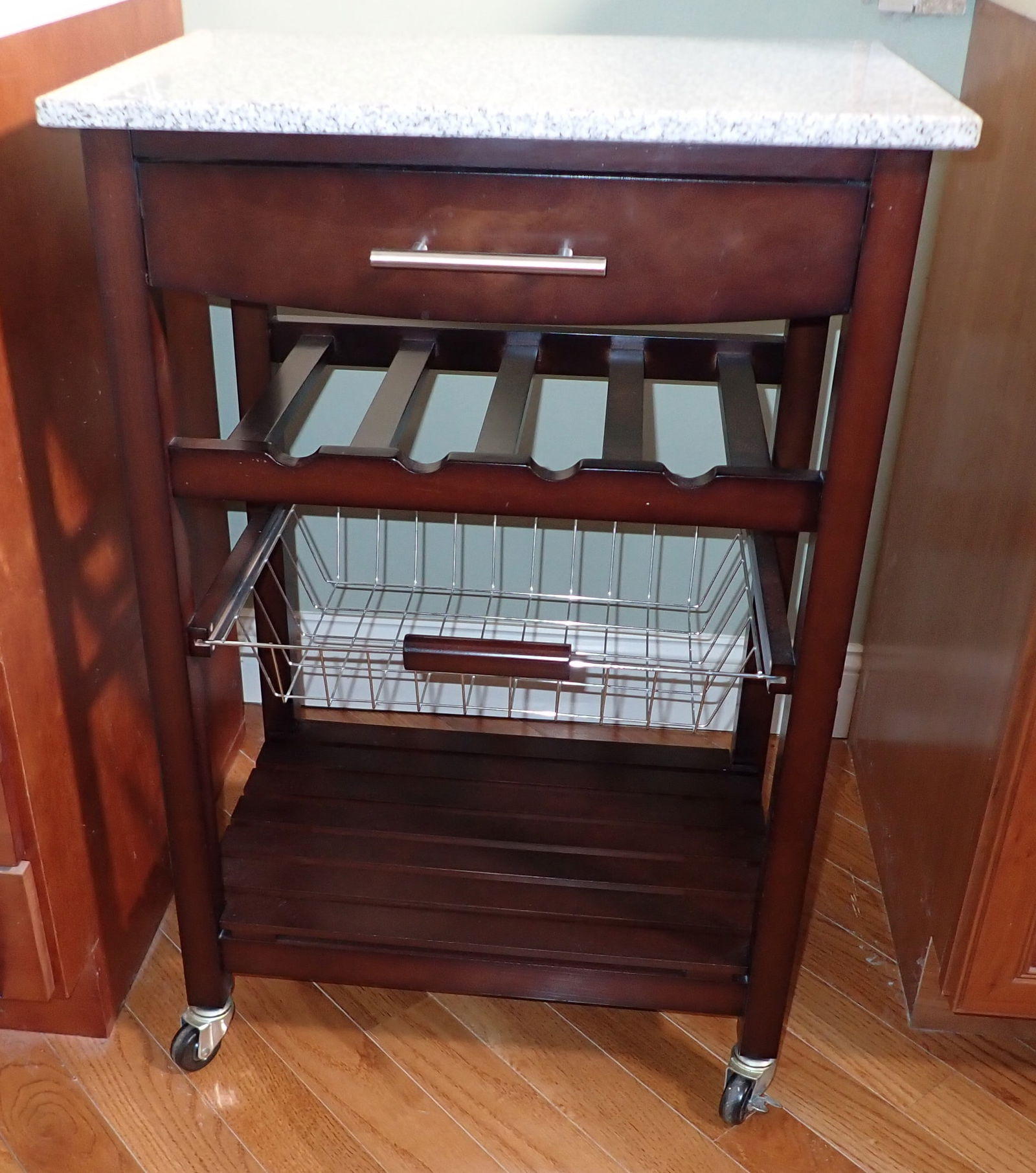 Rolling Kitchen Cart / Wine Rack Auction