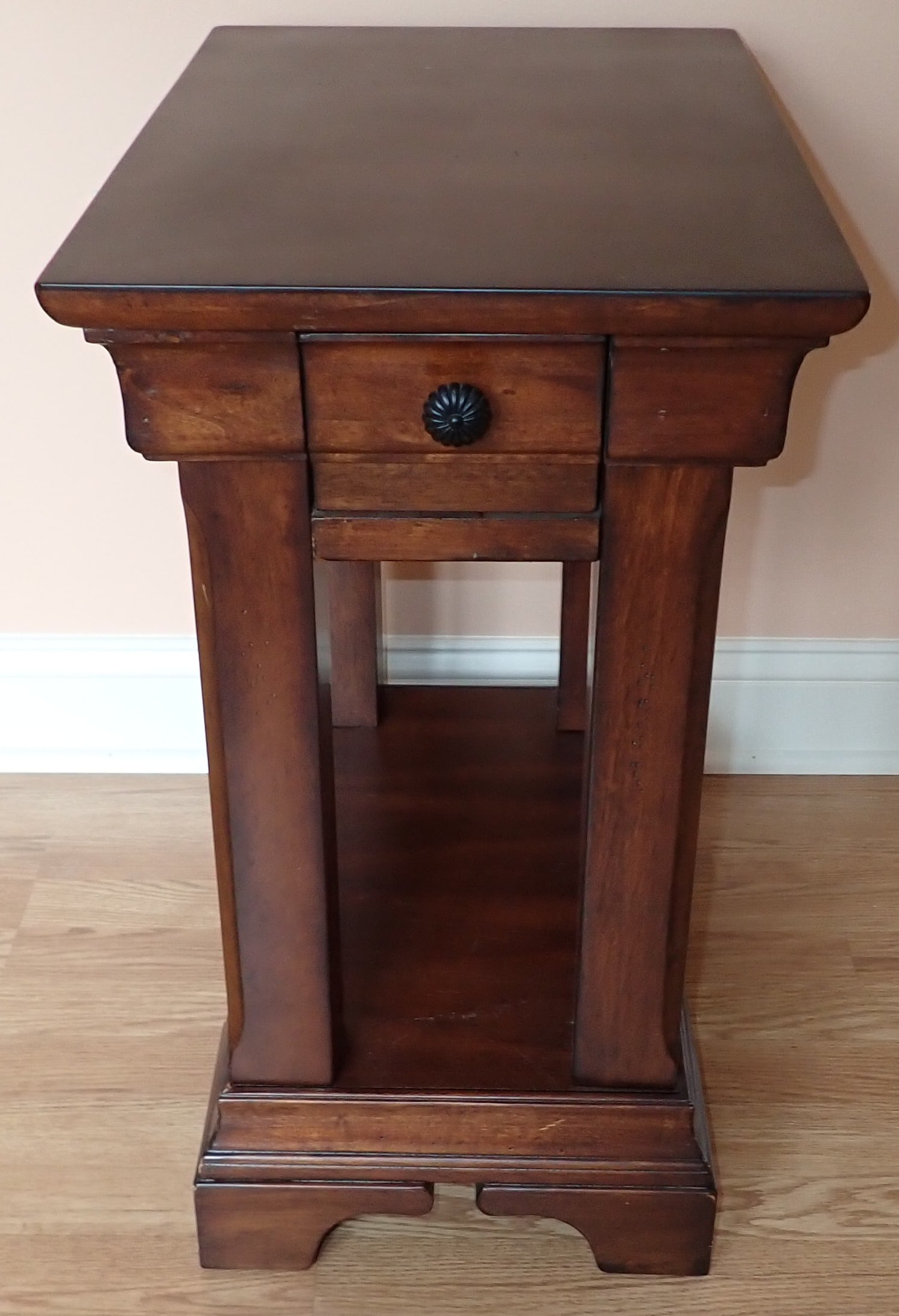 Oskar Huber End Table: Approx 14" x 22" x 25" tall. Buyer to remove from second floor. NO SHIPPING !