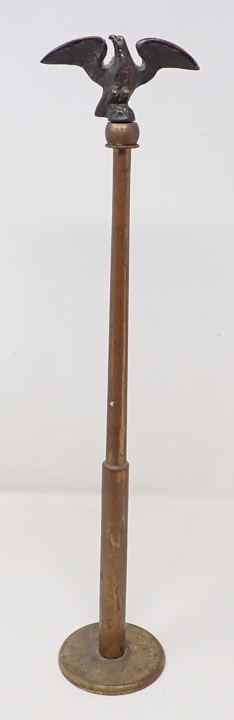 Miniature Brass Flagpole w/ Eagle Finial (1 of 4)