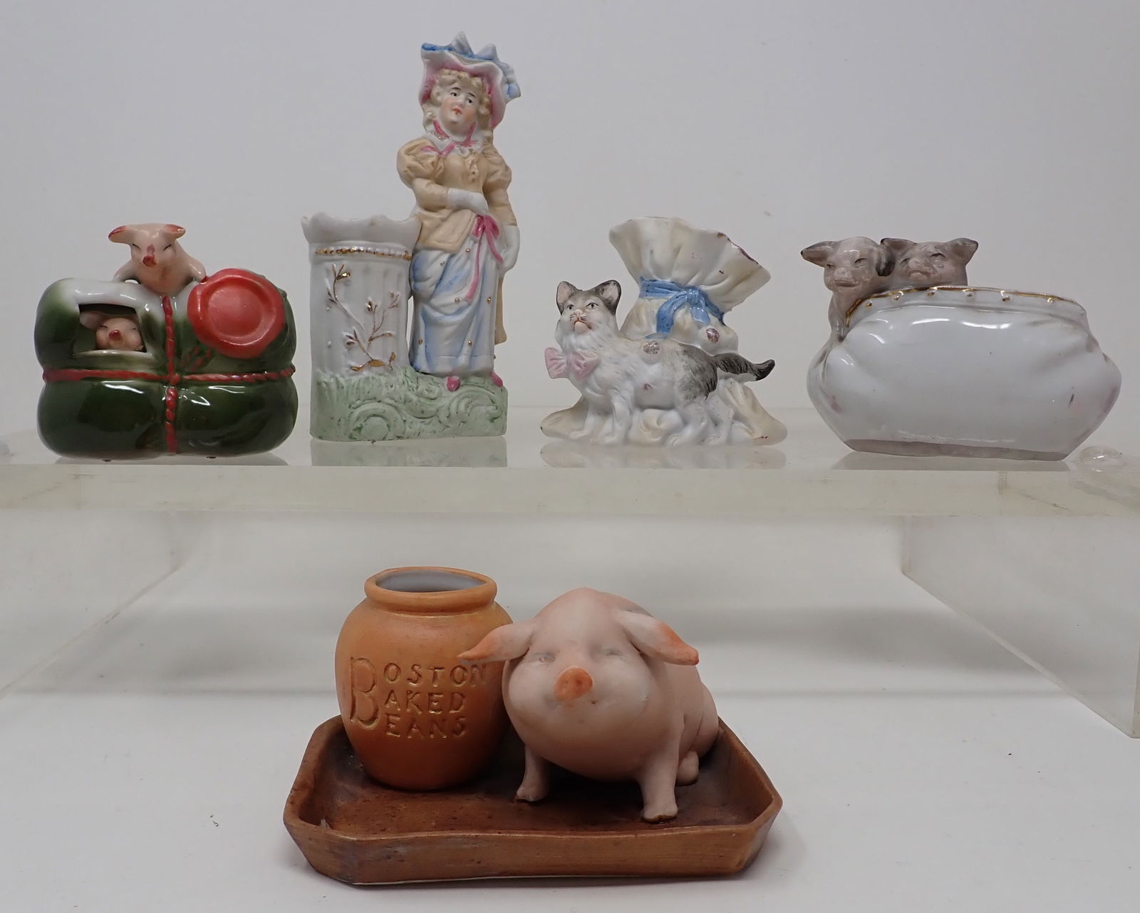 Bisque Boston Baked Beans & Figural Toothpick Holders (1 of 4)