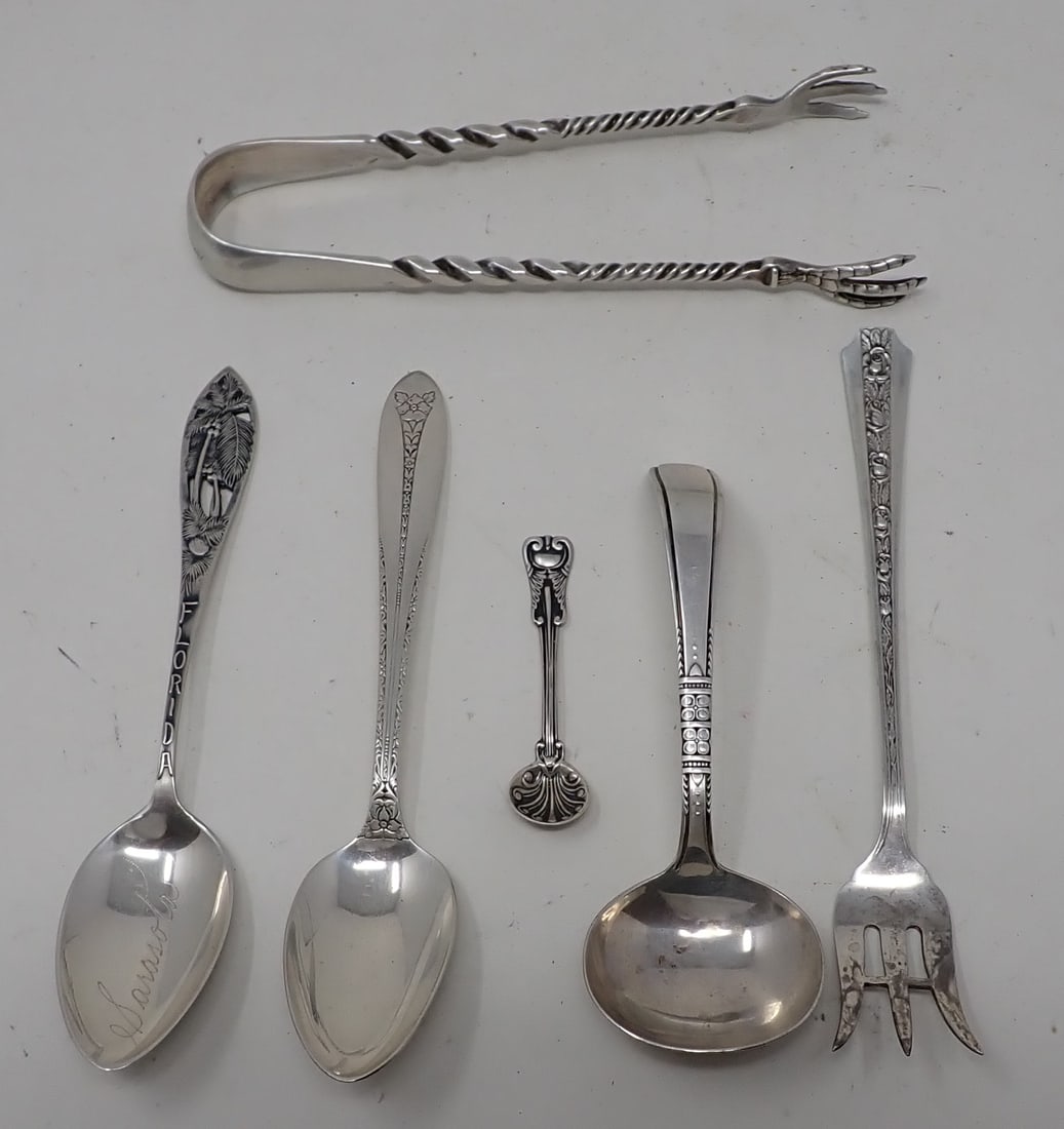Sterling Silver Spoons Tongs Misc (1 of 4)