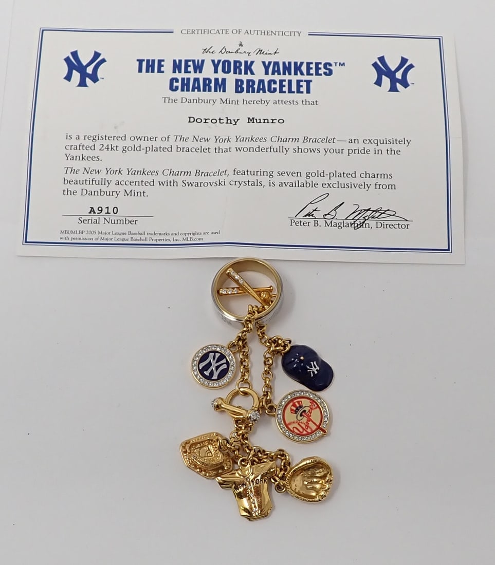 "The New York Yankees Charm Bracelet" and a Spinner Ring (1 of 4)