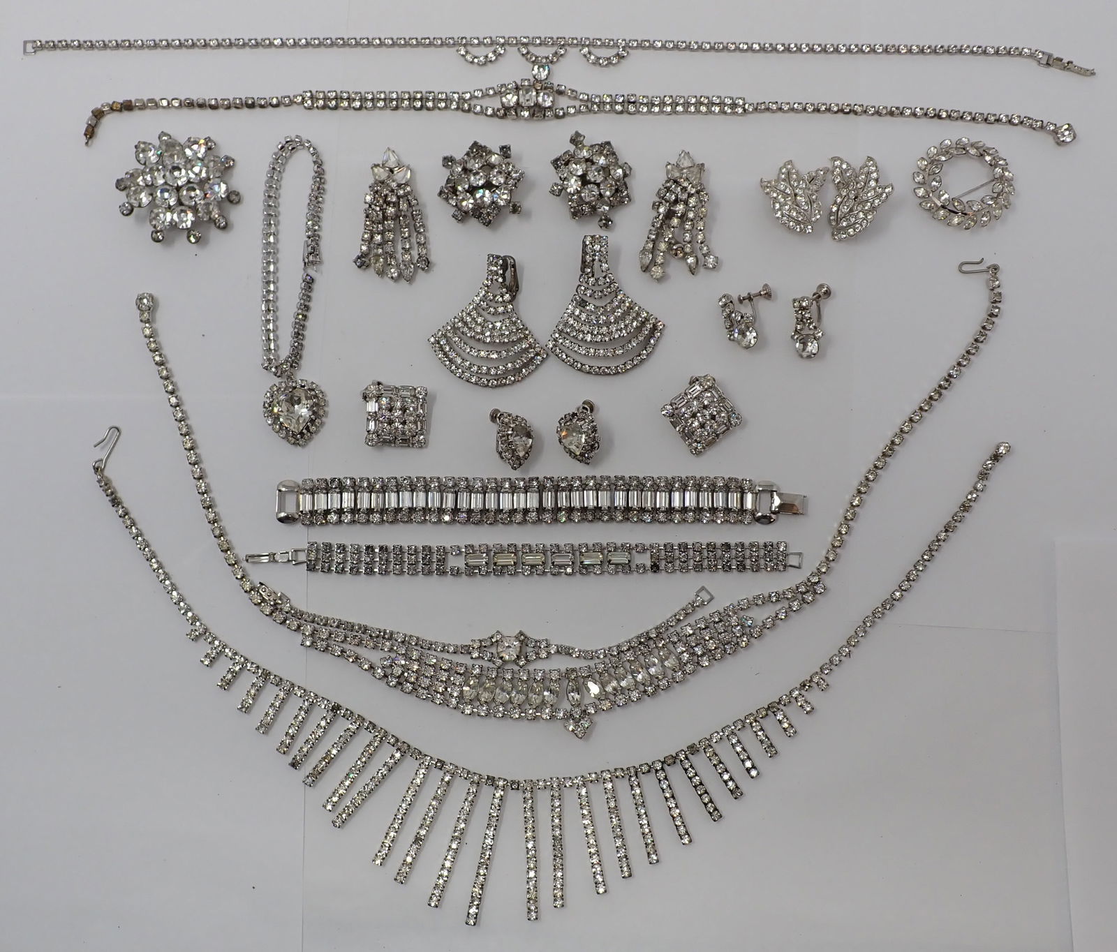 Grouping of Clear Rhinestone Jewelry (1 of 6)