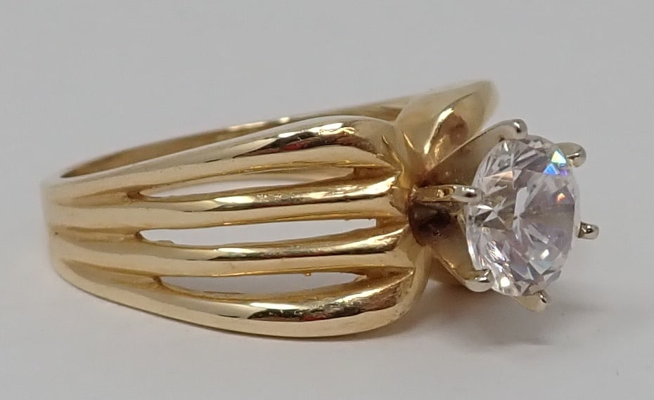 Gold Diamonique Type Ring (1 of 5)