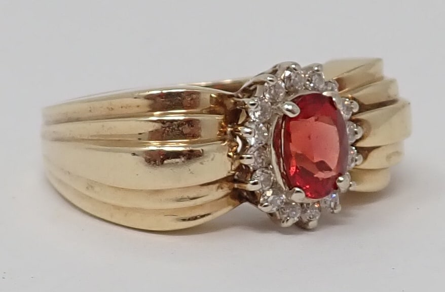 Garnet and Diamond Ring (1 of 7)
