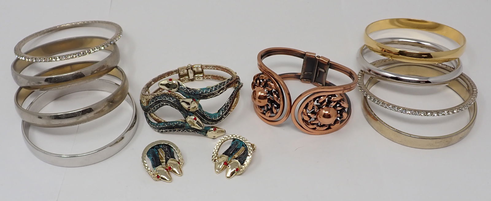 Grouping of 10 Costume Bangle Bracelets (1 of 5)