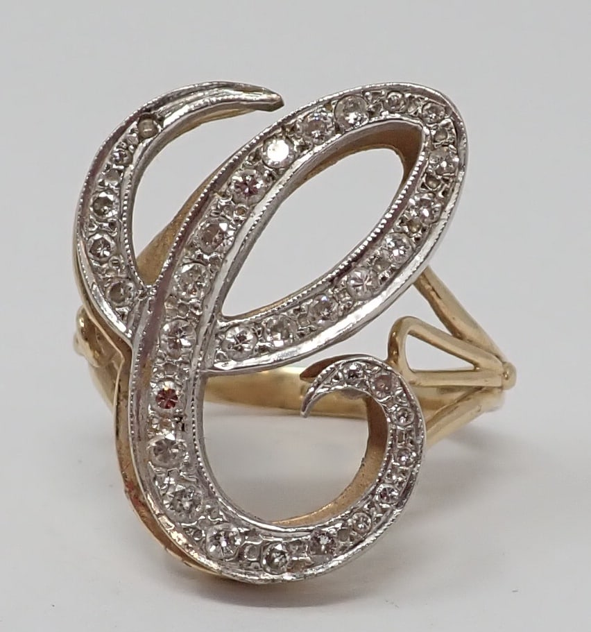 Gold Letter Ring (1 of 3)