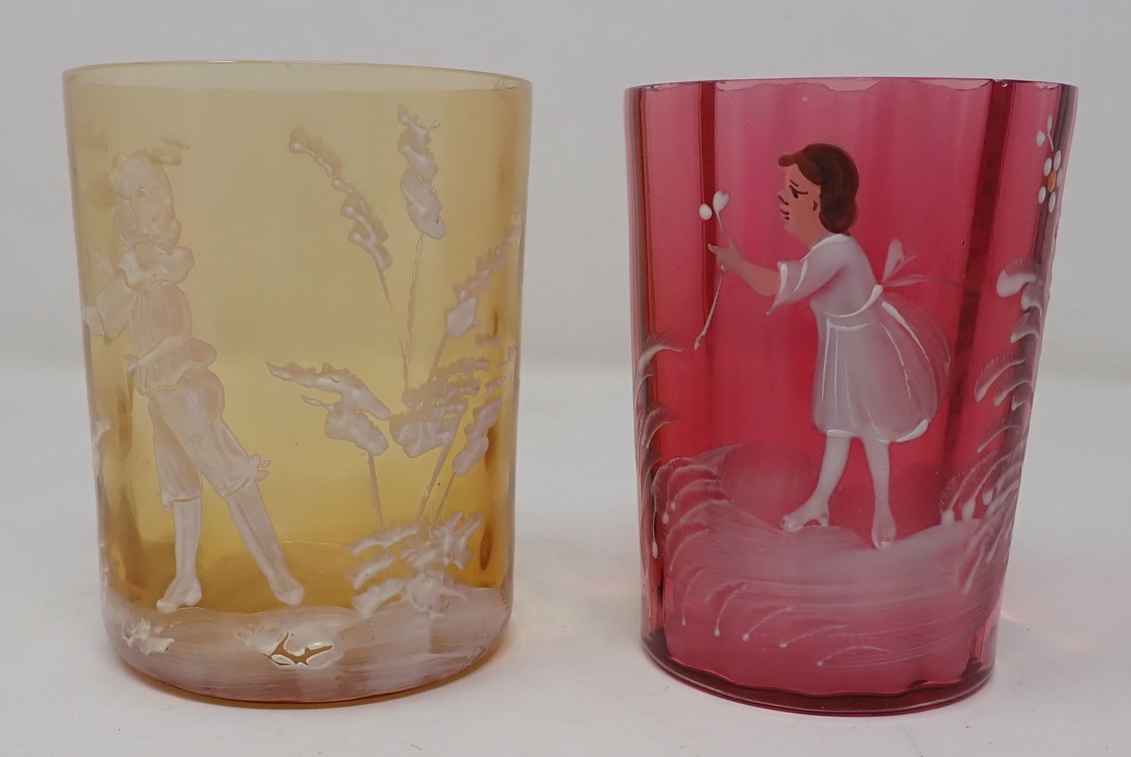 2 Mary Gregory Enamel Painted Drinking Glasses (1 of 4)
