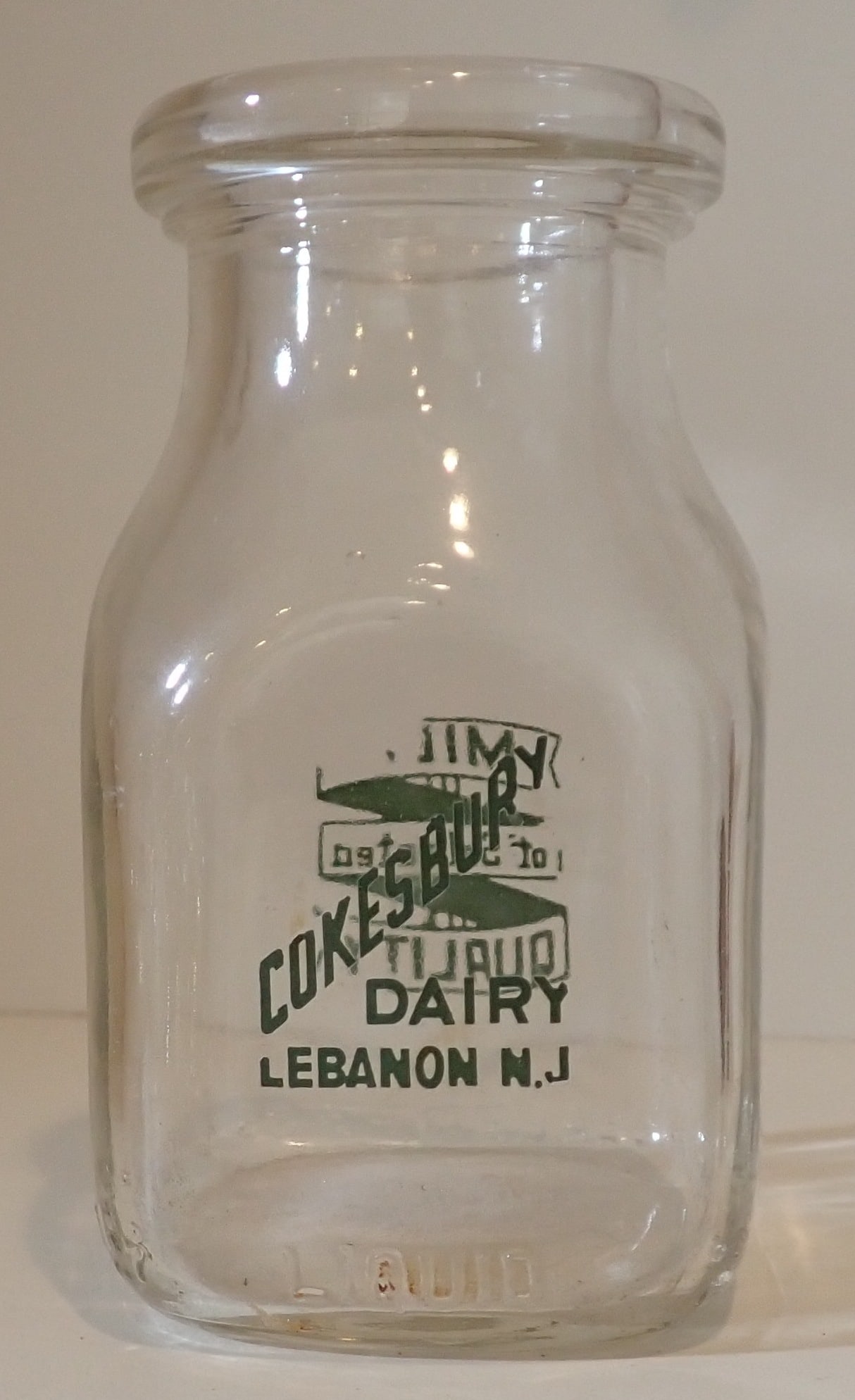 Cokesbury Dairy Lebanon NJ Milk Bottle (1 of 2)