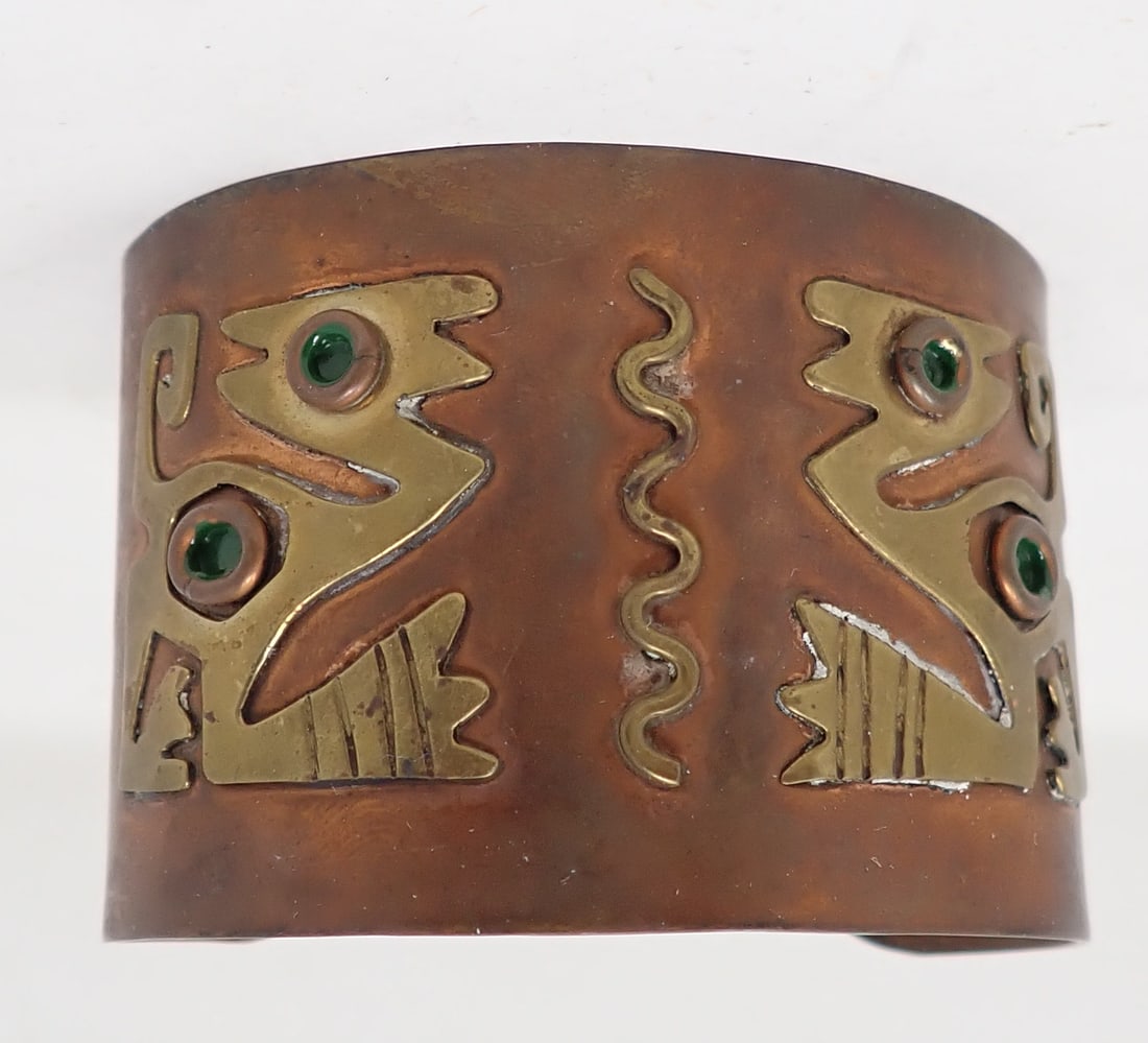 Copper & Brass Tribal Cuff Bracelet (1 of 4)