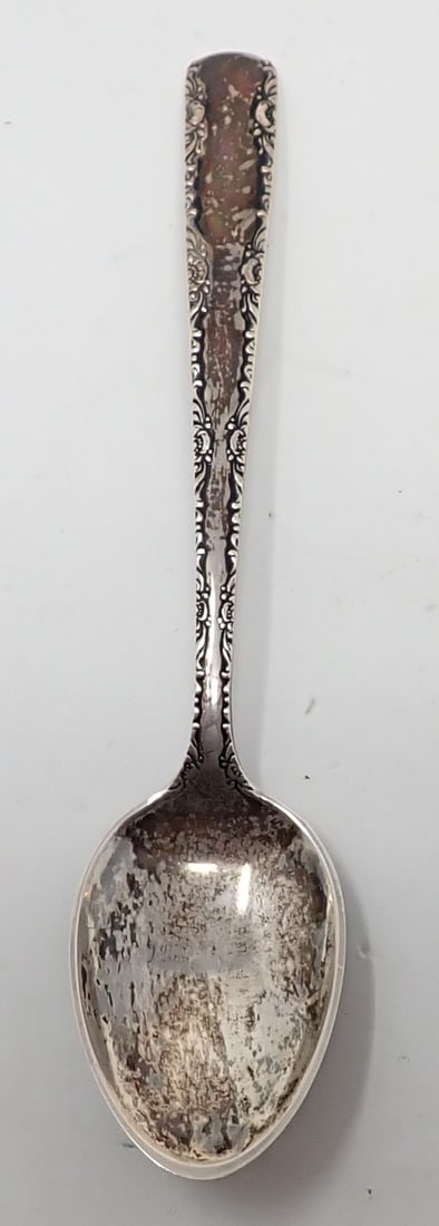 1941 Gorham Sterling Silver Camellia Spoon: Approx 4 1/4" long. Weighs approx 8.09dwt