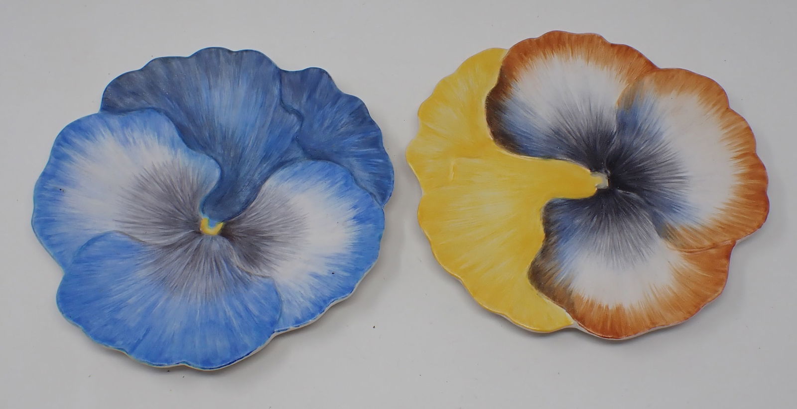 French Pottery Flower Plates (1 of 3)