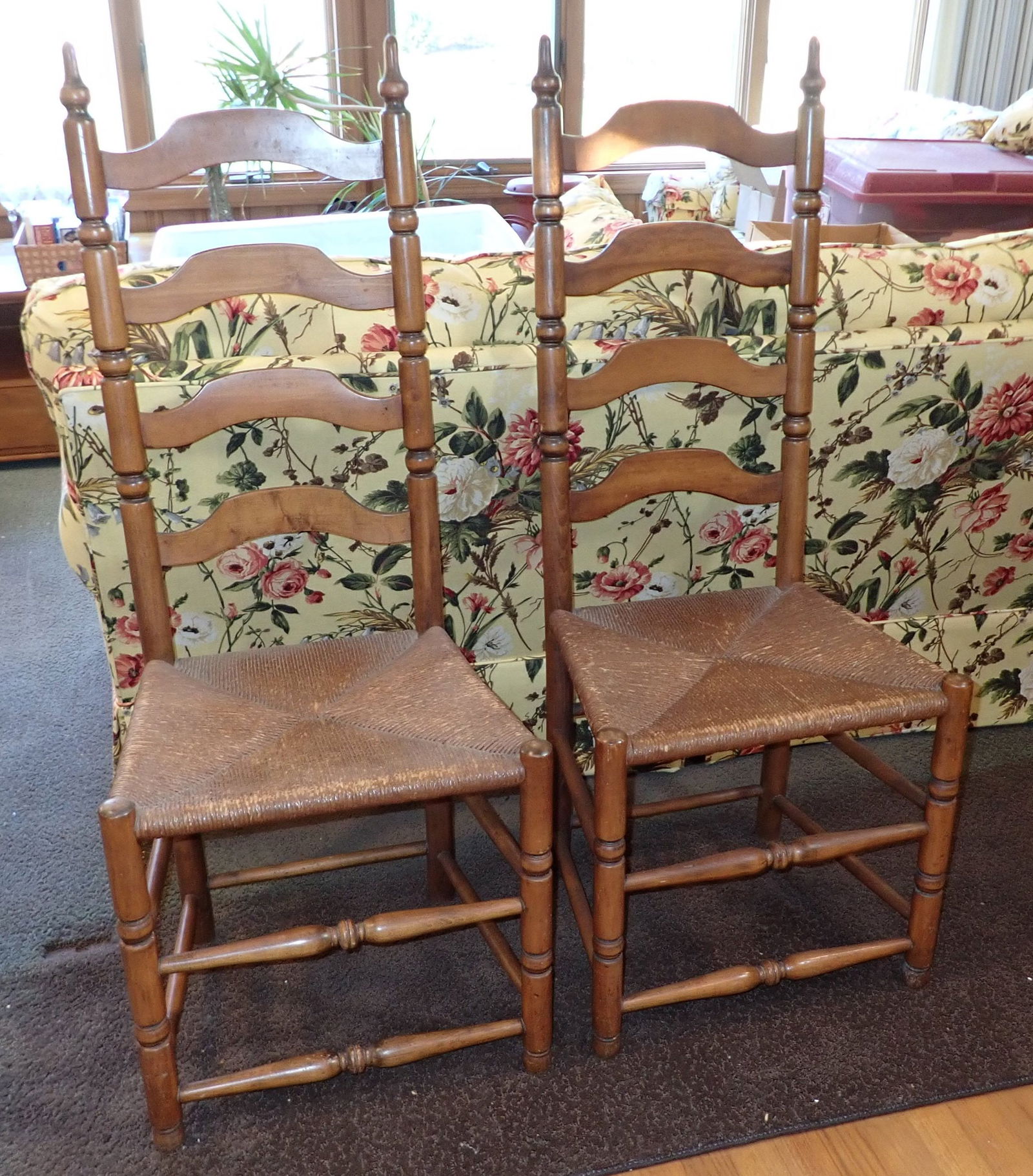 Pair of Ladderback Side Chairs (1 of 5)