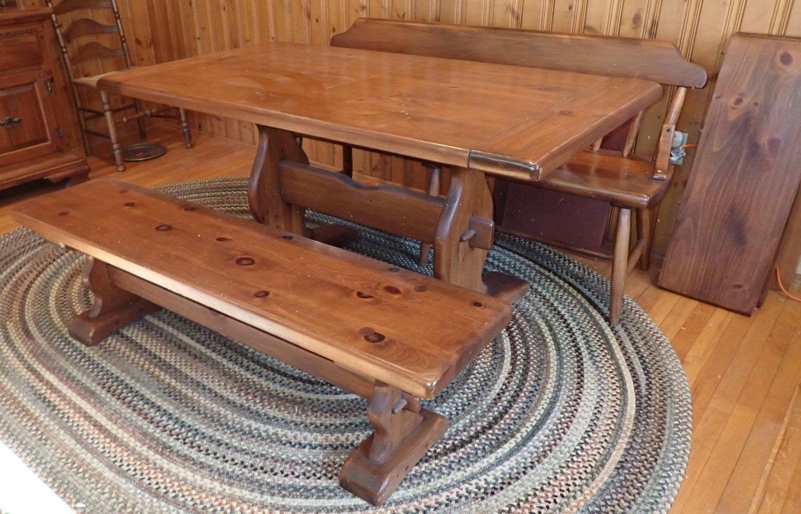 Pine Table & Benches (1 of 4)