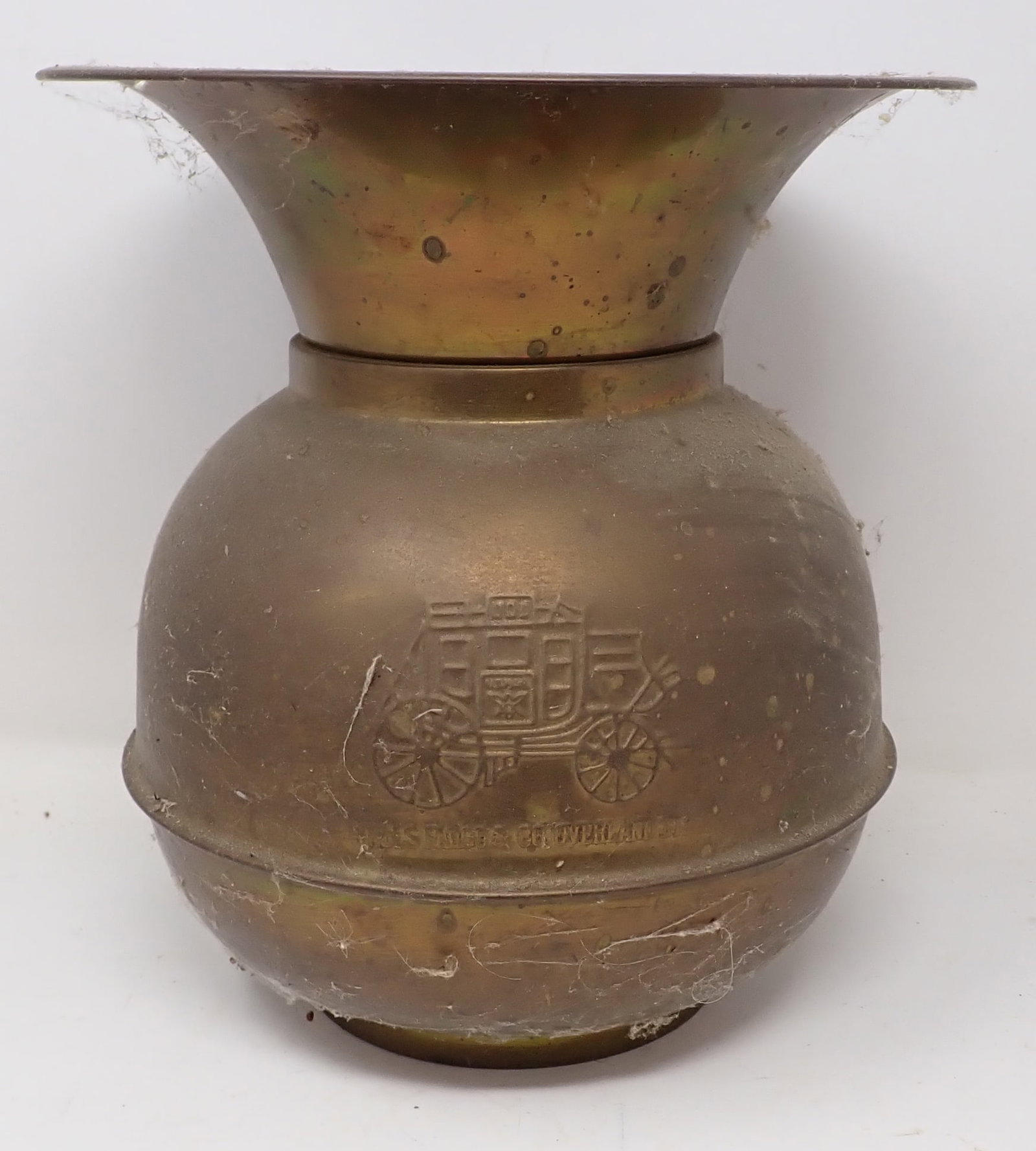 Brass Wells Fargo & Overland Stage Spittoon (1 of 3)