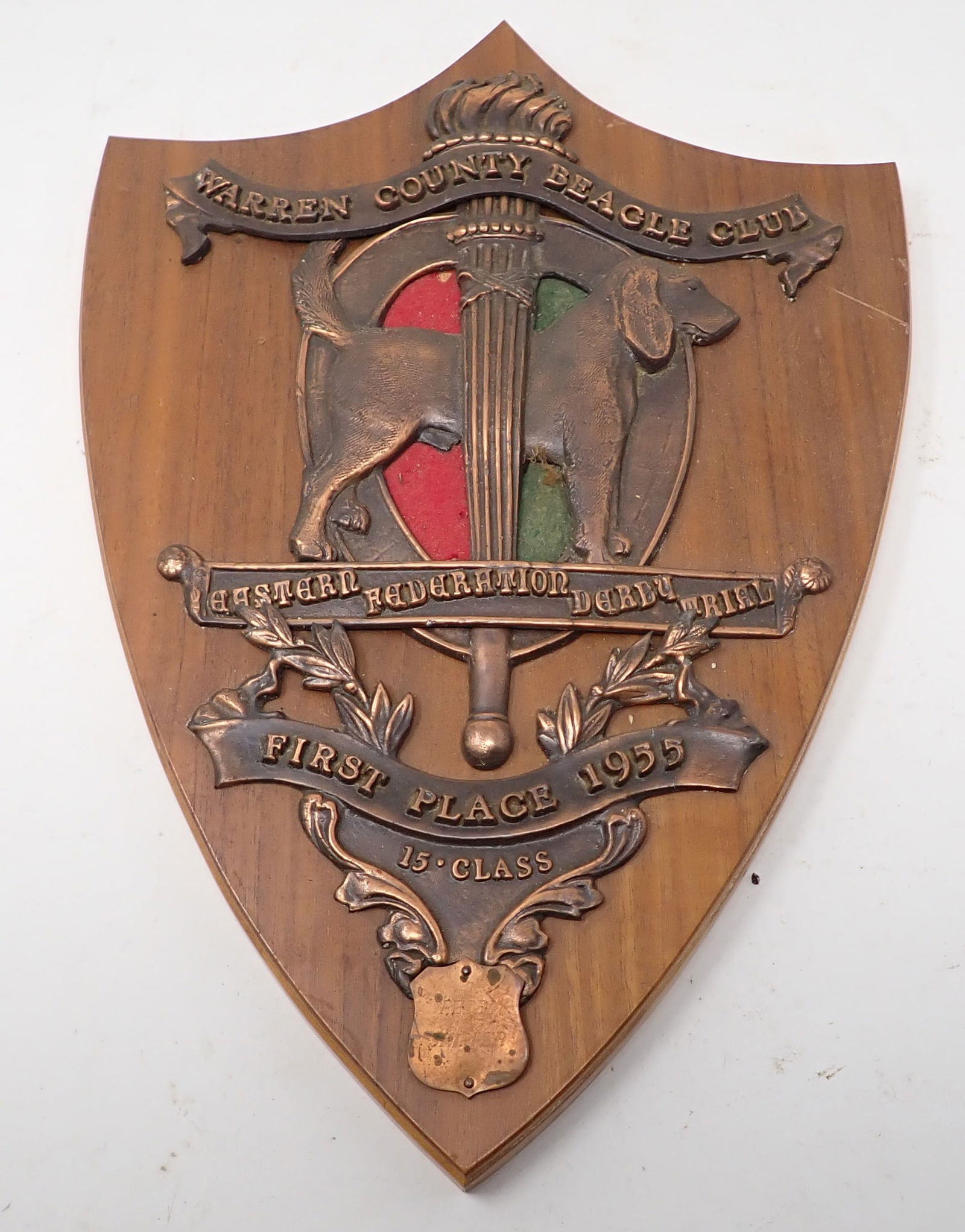 1955 Warren County Beagle Club Trophy Plaque (1 of 5)
