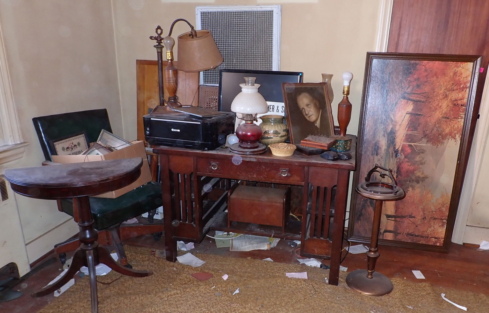 Arts & Crafts Style Desk & Misc (1 of 6)