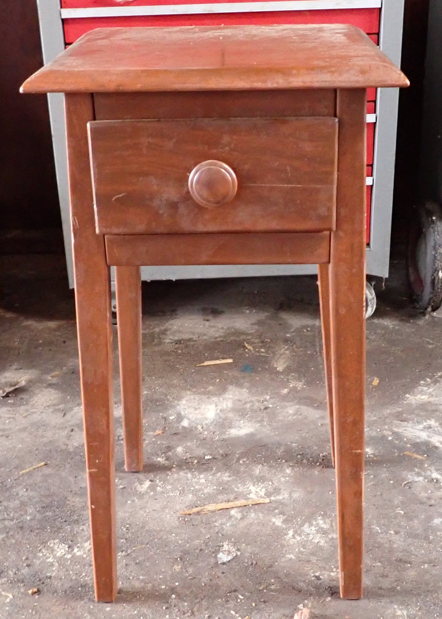 Maple One Drawer Stand: Approx 14" X 15" x 27 1/2" tall. NO SHIPPING