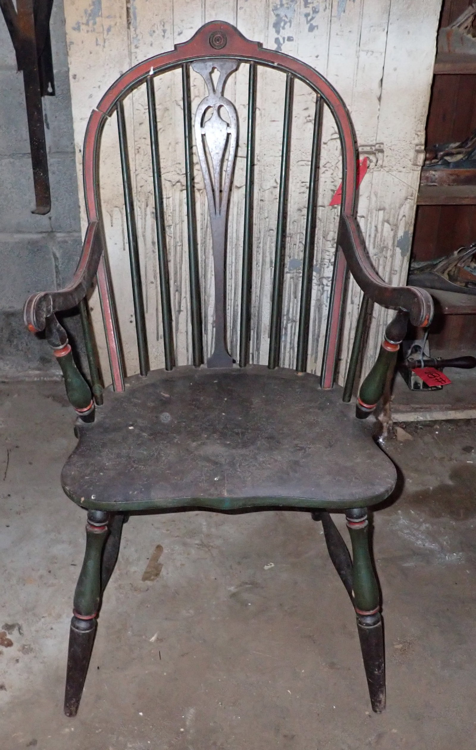 Michigan Arm Chair: Approx 23" wide, 17 1/4" to seat, 17 1/4" deep, 39 3/4" tall. NO SHIPPING !