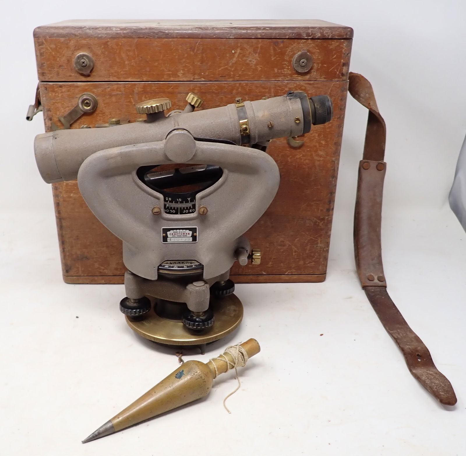 Vintage Craftsman Surveyors Transit Legs Plumb Bobs (1 of 10)