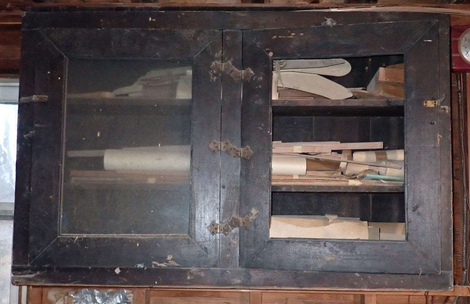 2 Door Hanging Cabinet w/ Contents (1 of 3)