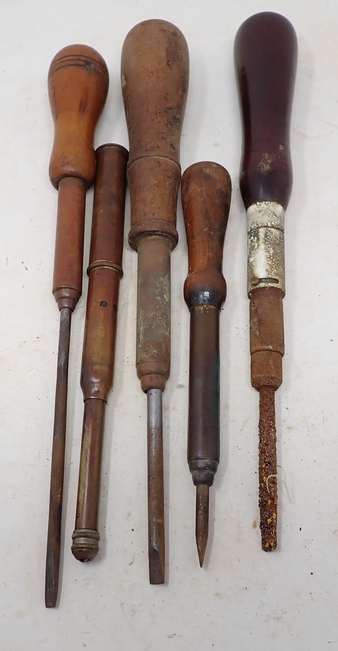 1884 Coffin Brass & Misc Racheting Screwdrivers (1 of 5)