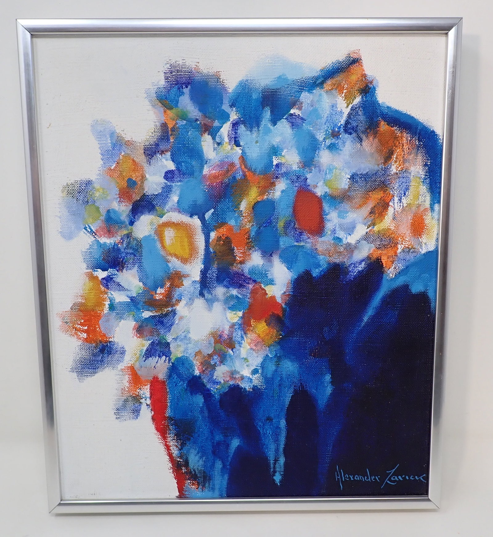 Alexander Zarick Still Life Oil on Canvas Painting: Approx 10 3/8" x 12 1/4". If shipping is needed , please get a quote thru our local UPS Store (5528) BEFORE Bidding. Their number is (908)213-6838 & select option 5 on the prompts.