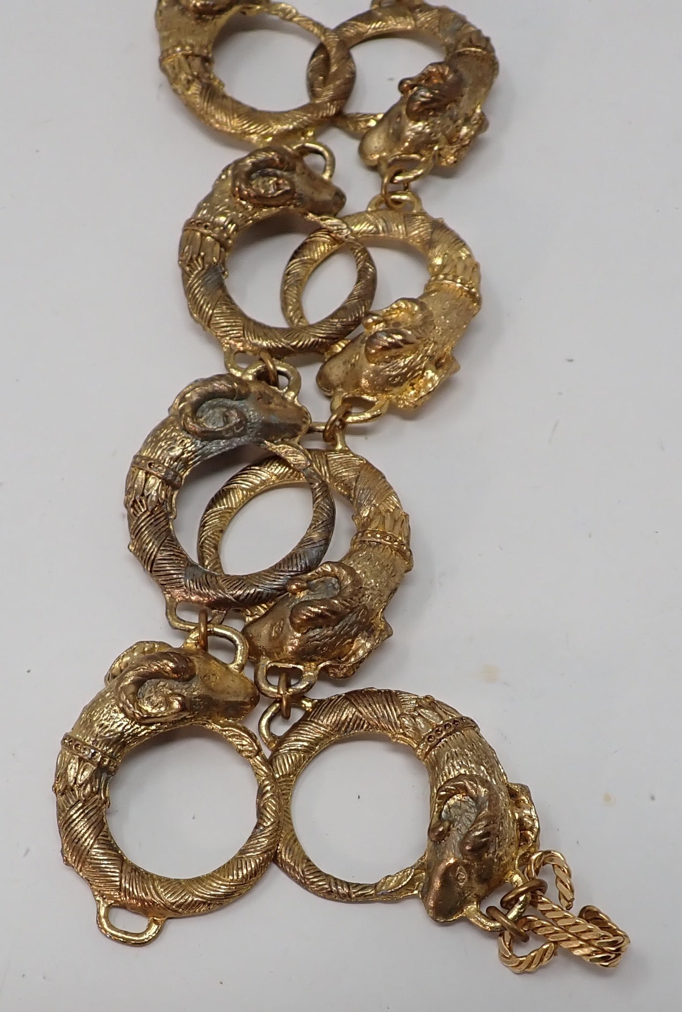 Ladies Ram Belt: Approx 1 1/2" wide and 41 1/2" long