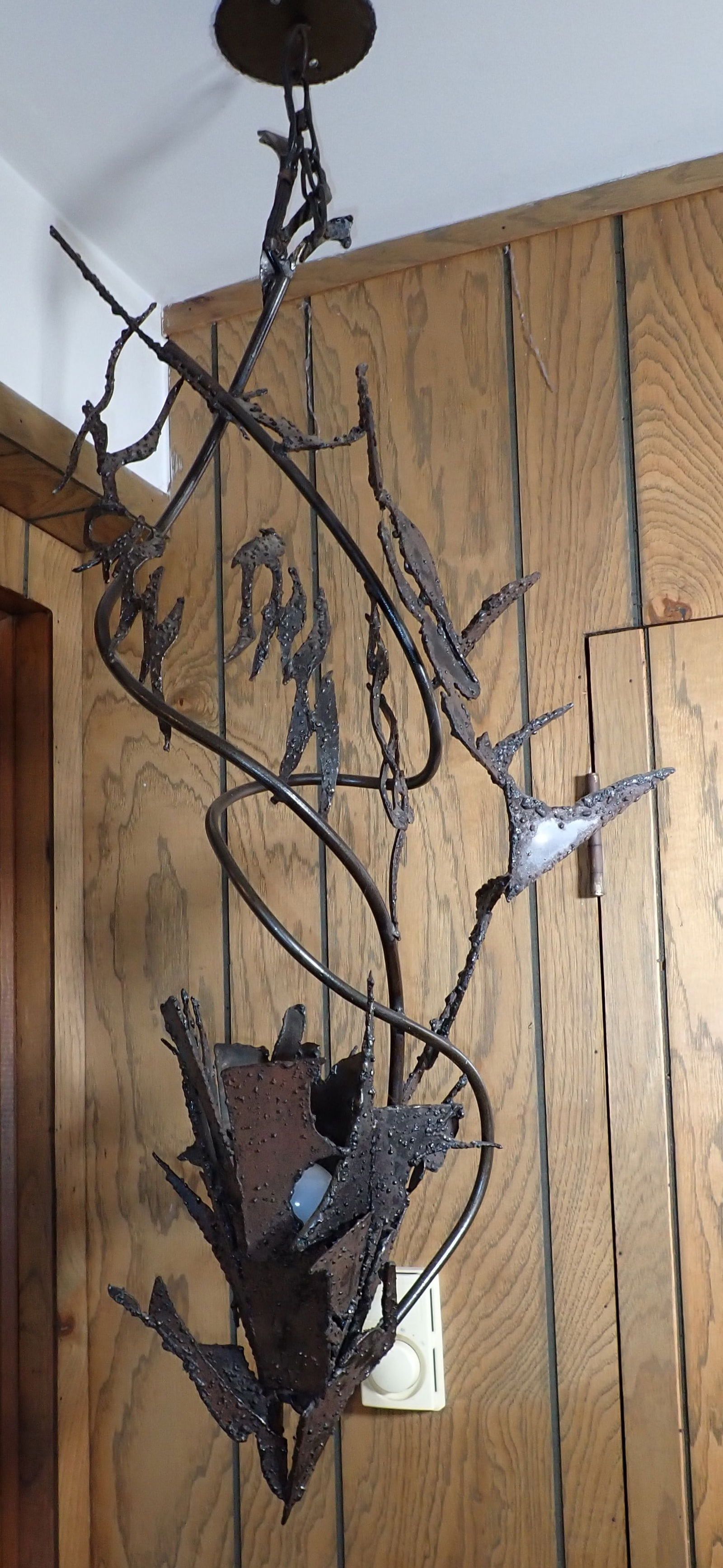 Stanley Miller Abstract Steel Light Fixture (1 of 6)