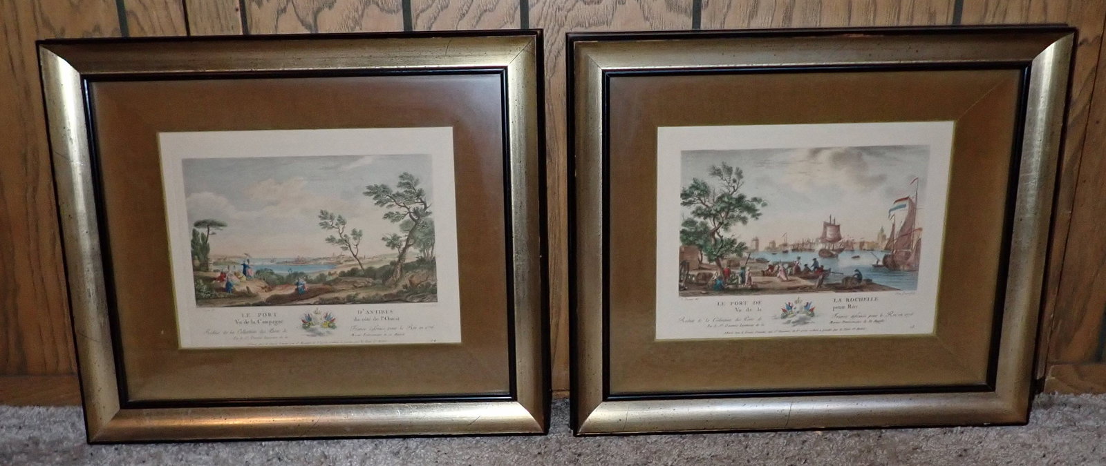 2 Y. Le Gouaz French Lithogaphs: Approx 14 3/8" x 16 3/4". If shipping is needed, contact our local UPS Store (5528) , BEFORE bidding. Their number is (908)213-6838 and select option 5 at the prompt.