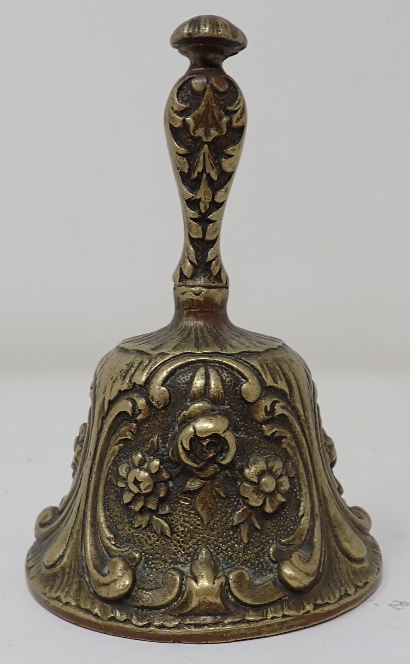 Heavy Brass Bell w/ Flower Motiff (1 of 4)