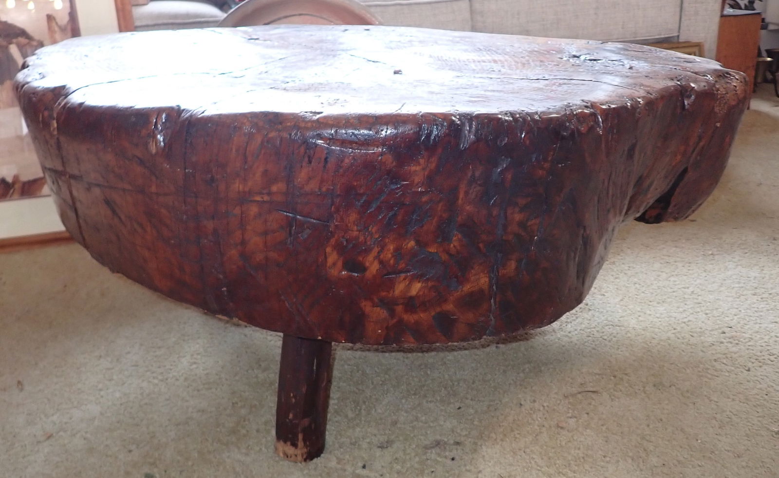 Primitive Butcher Block Coffee Table (1 of 8)