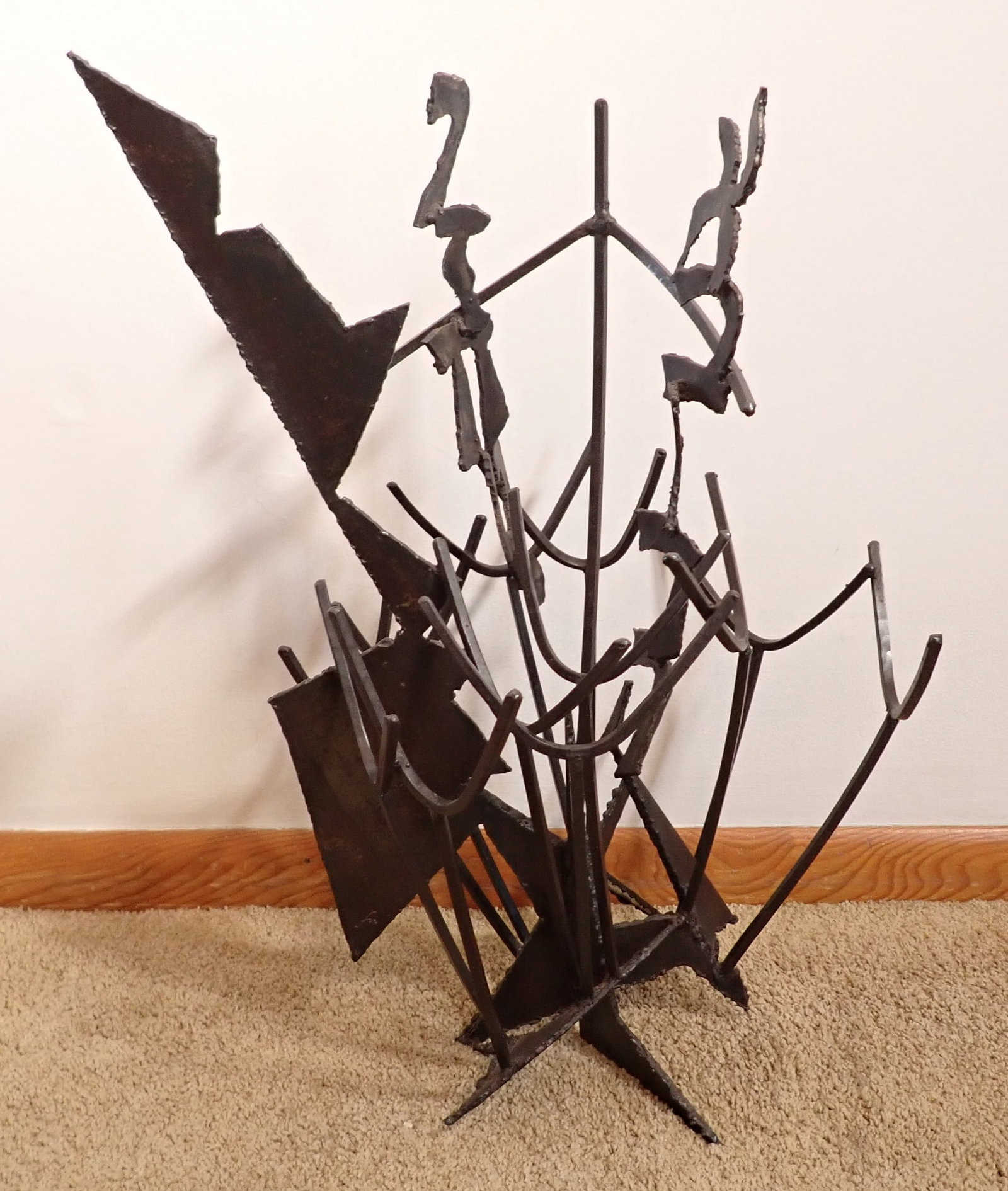 Stanley Miller Steel Iron Art Sculpture: Approx 15" x 12" x 24 1/2" tall. Shipping available thru UPS Store 5528. Get shipping quote before bidding
