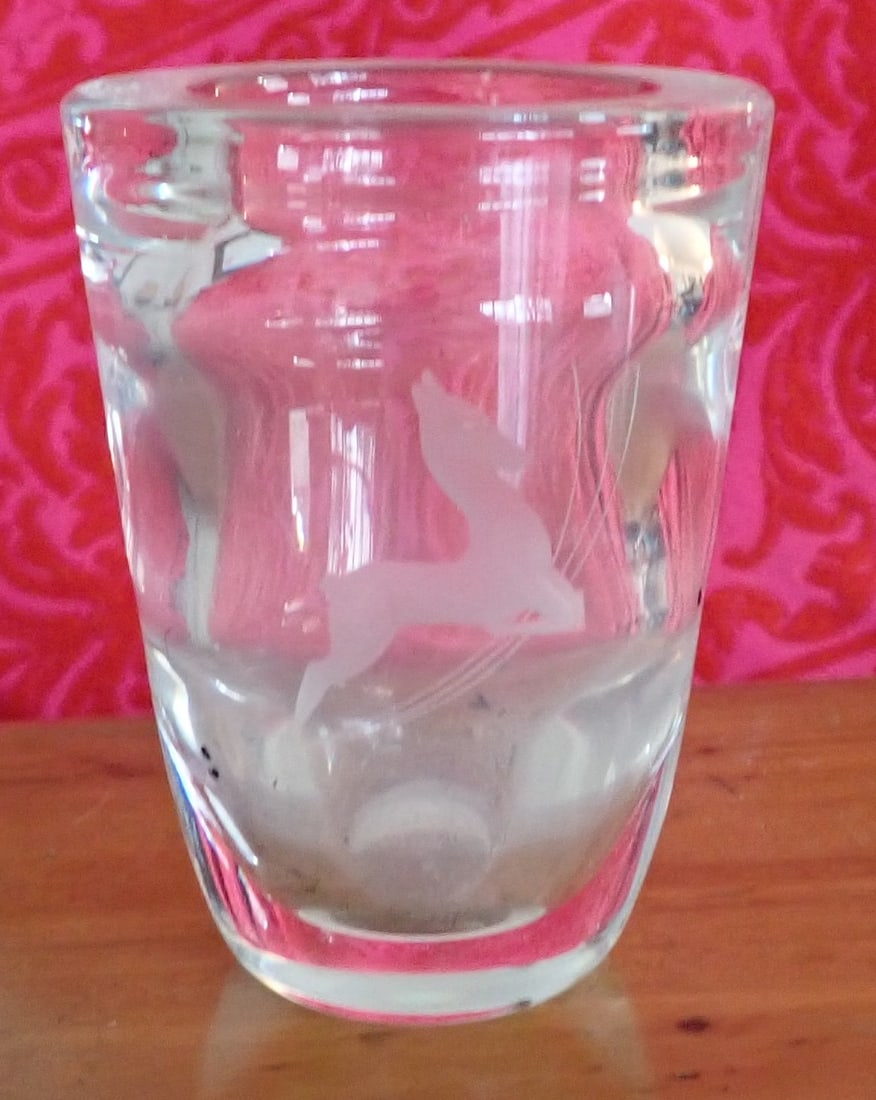 Orrefors Candle Holder w/ Deer (1 of 3)