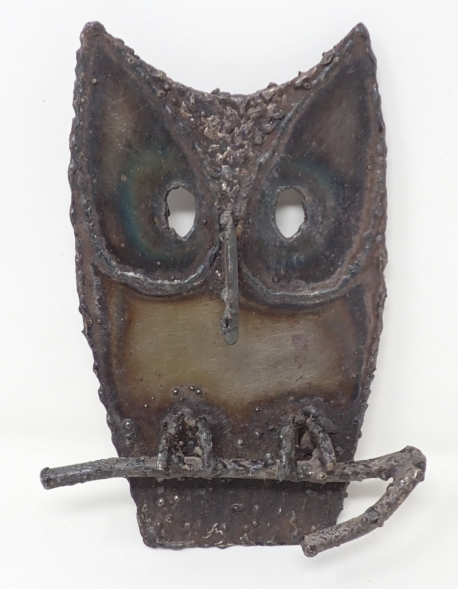Stanley Miller Owl Steel Sculpture: Iron Art is approx 4 1/2" x 7 3/4"