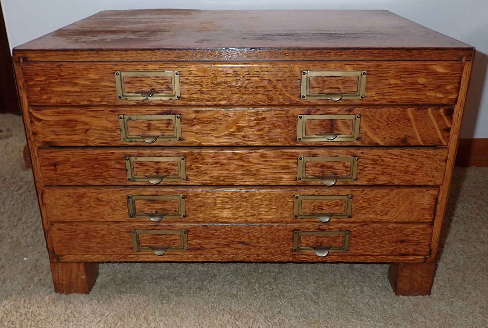 5 Drawer Oak Printers Cabinet (1 of 7)