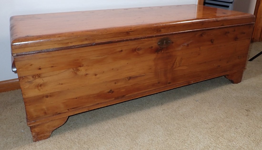 Klein Bros Cedar Chest: Approx 19" x 44 1/2" x 16" tall. No shipping
