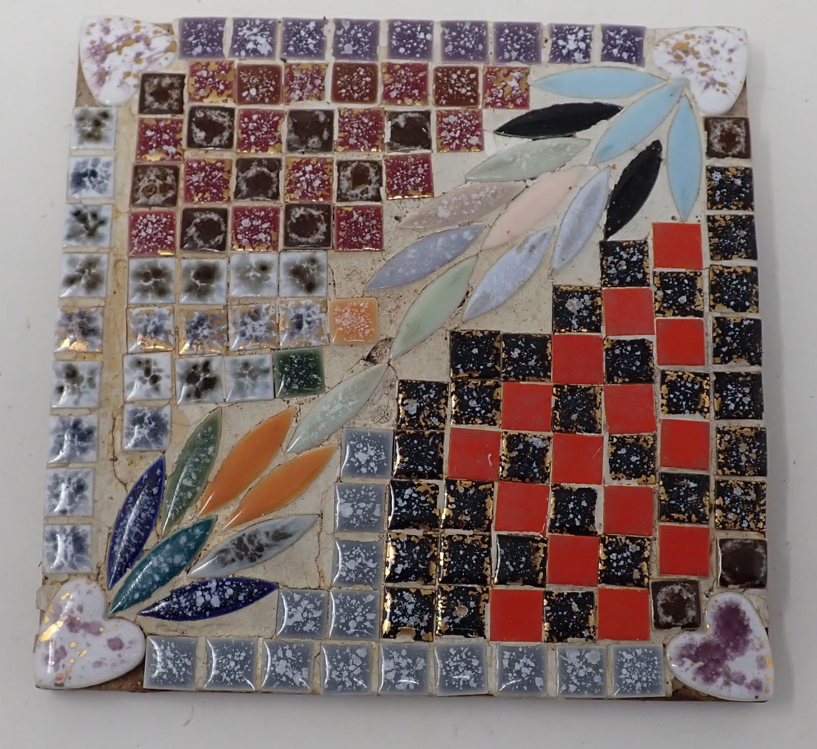 Betty Feinman Mosaic Tile w/ Hearts (1 of 4)
