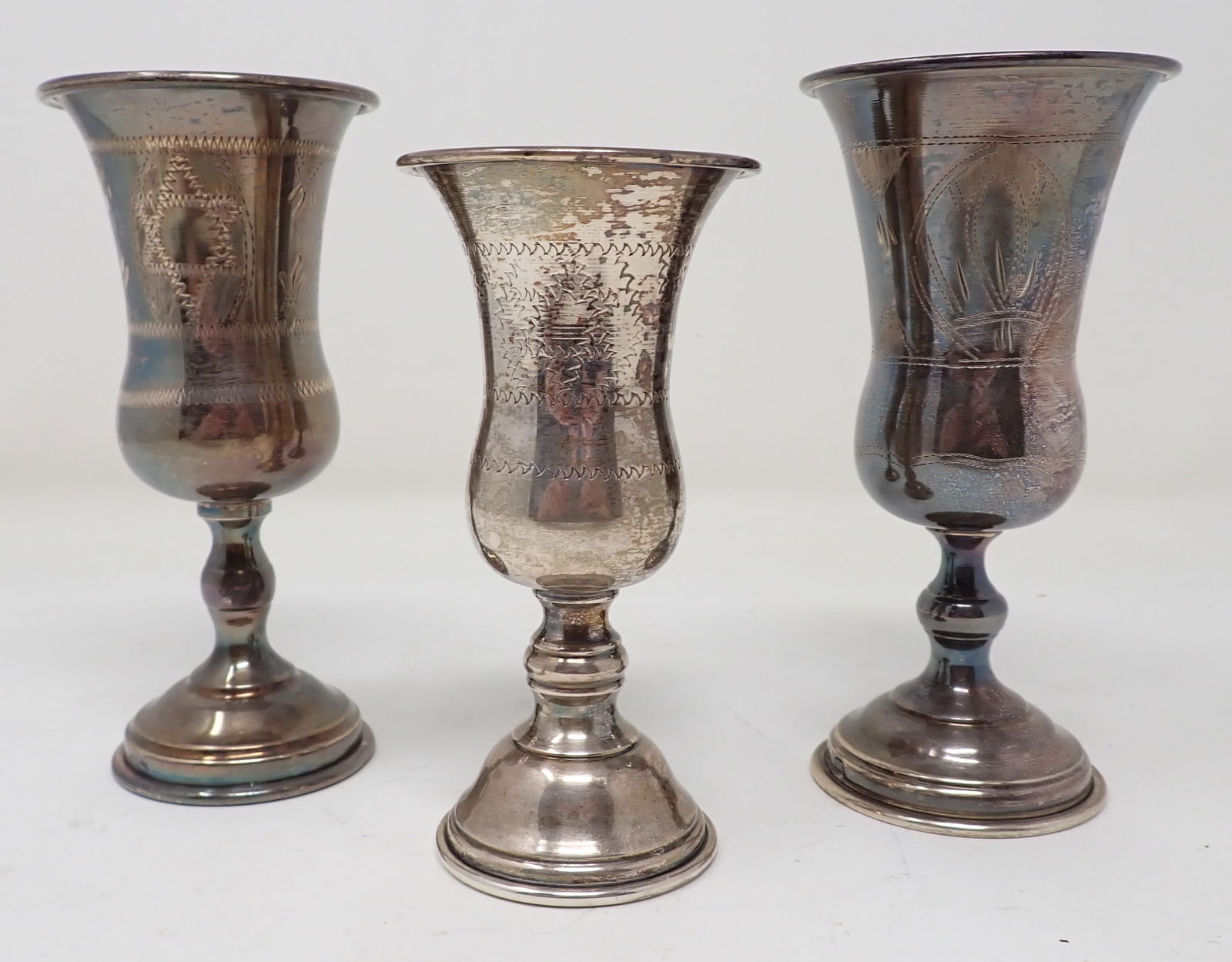 3 Sterling Silver Kiddush Cups (1 of 9)