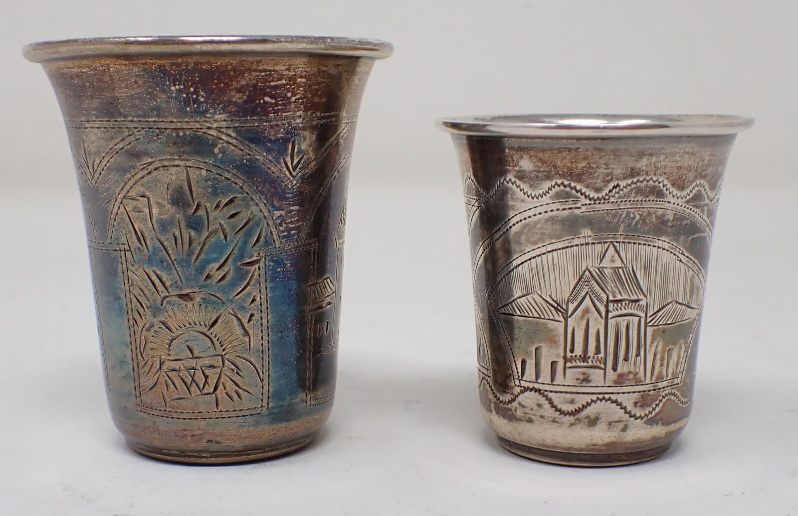 2 Silver Kiddush Vodka Cups (1 of 10)