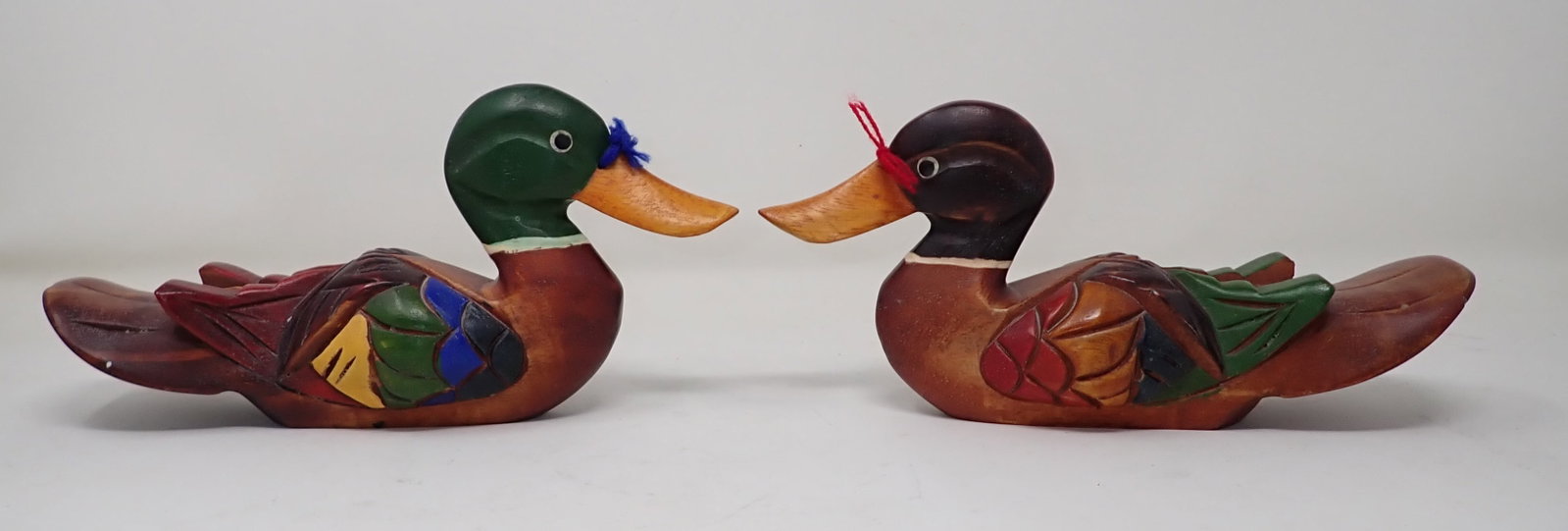 Chinese Wooden Ducks: Approx 8 1/2" long and 4 1/4" tall
