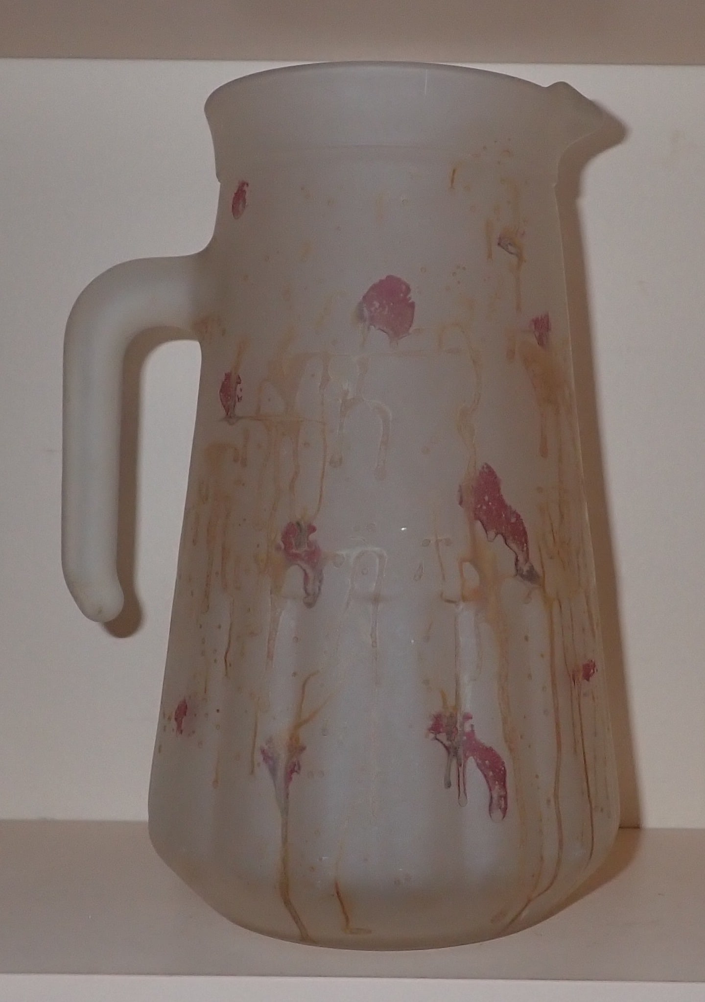 MCM Frosted Glass Water Pitcher (1 of 2)