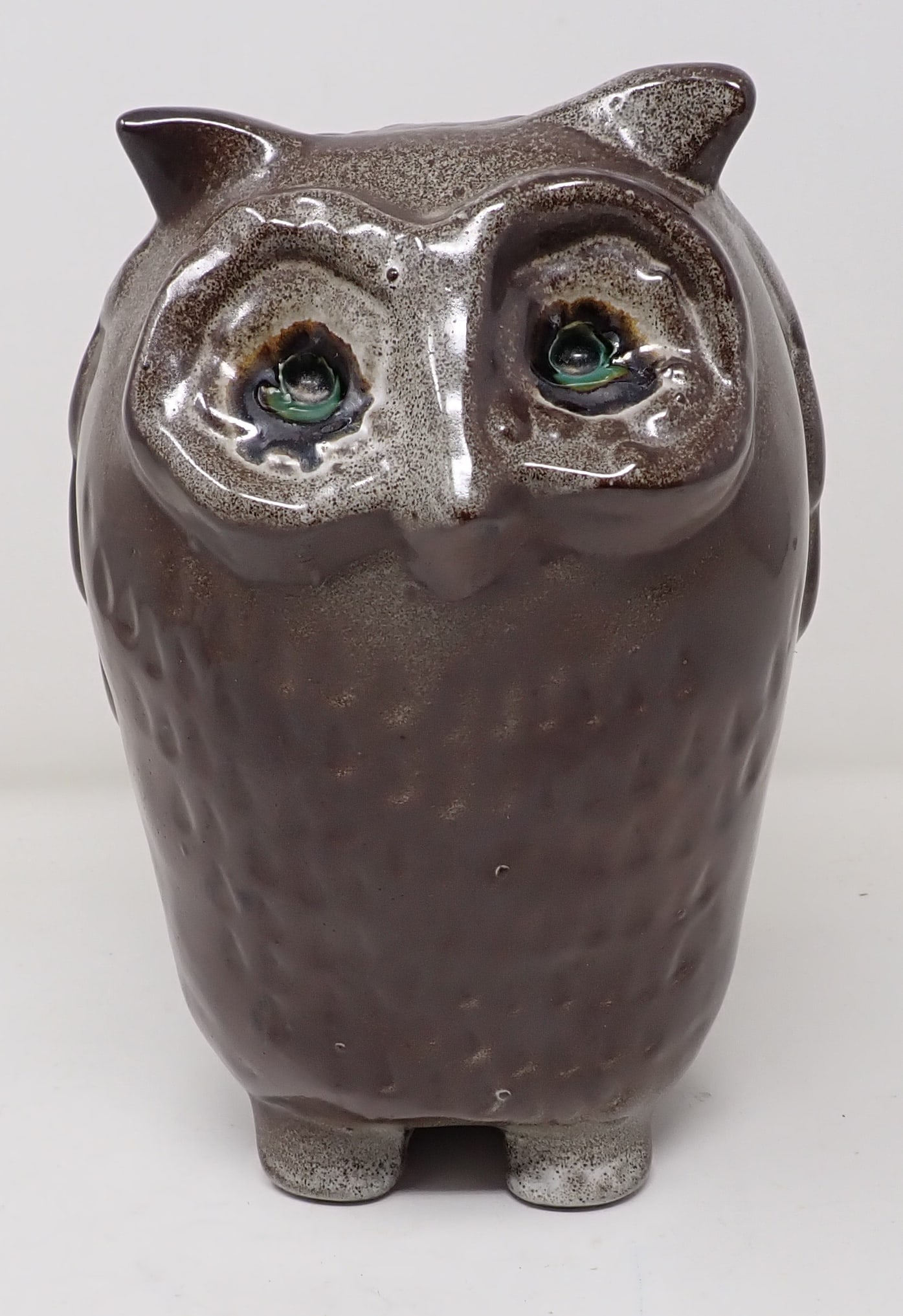 Pottery Owl Bank: Approx 9 1/4" tall