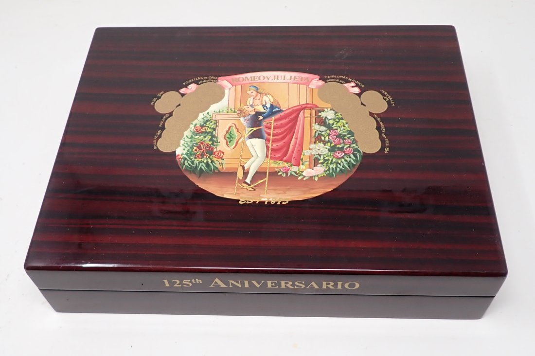 Romeo Julieta 125th Anniversary Cigar Box: Approx 9 1/2" x 12" x 2 1/2"