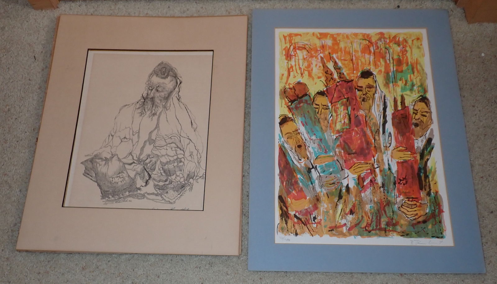 Lithographs incl Seymour Rosenthal: One on right is approx 16 1/2" x 22". If shipping is needed, contact UPS Store 5528 to getquote before bidding !