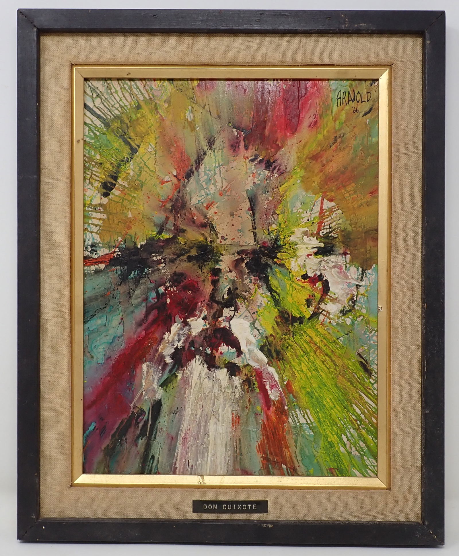 1966 Arnold Oil on Board Abstract (1 of 4)