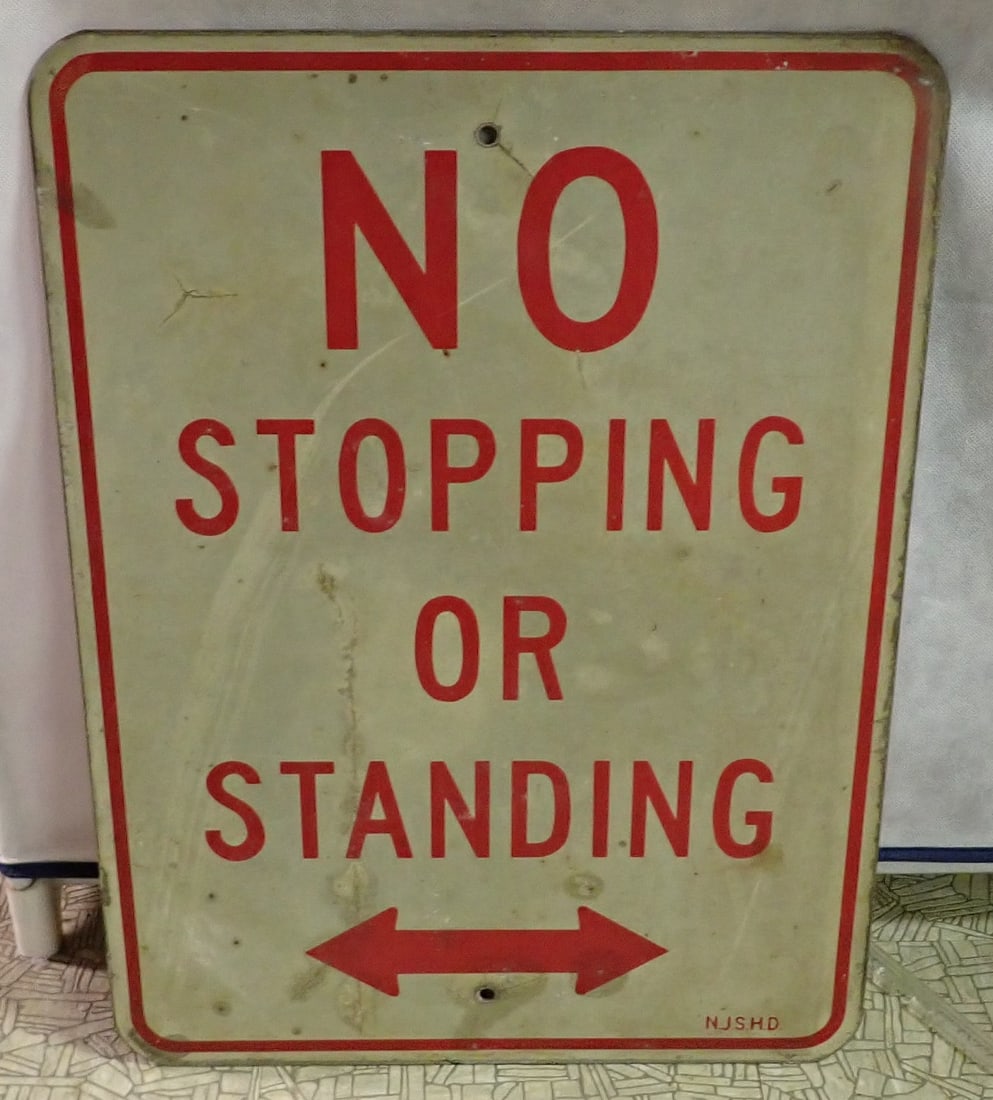 No Stopping Or Standing Street Sign Auction